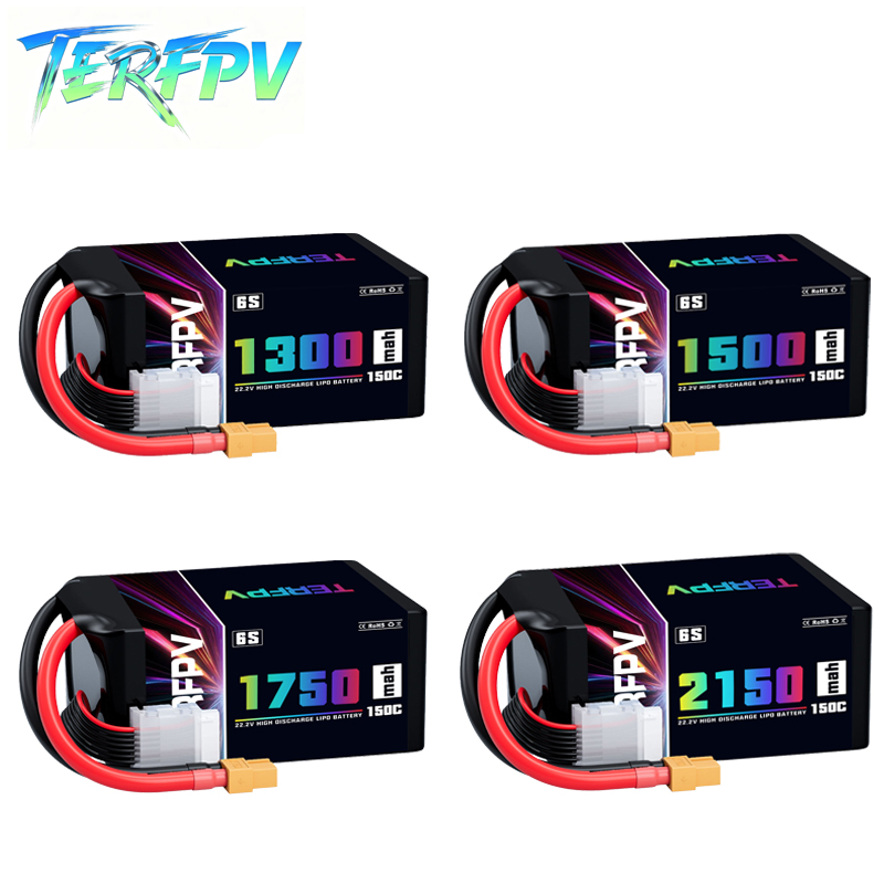 Drone Battery 6S - Batteria Lipo TERFPV 6S 22.2V 1300/1500/1750/2150mAh