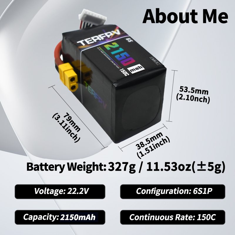 Batteria Lipo TERFPV 6S 22.2V  - Drone Battery 6S recensione e prezzo